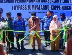 Gubernur  Andi Sudirman Sulaiman Resmikan Pembangunan Ruas Jalan Lilina Ajangale – Alinge