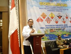 Bone Gelar Sosialisasi Pengelolaan Limbah B3, Wabup Akmal Pasluddin Tekankan Komitmen Pelaku Usaha